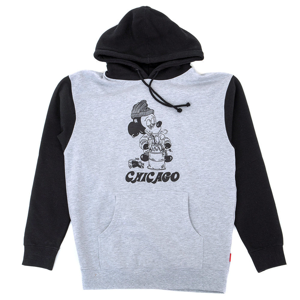 Seein The Sights Chicago Hooded Sweatshirt (Grey / Black)