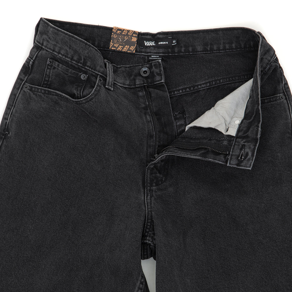 Check-5 Baggy Denim Shorts (Washed Black) VBU (S)