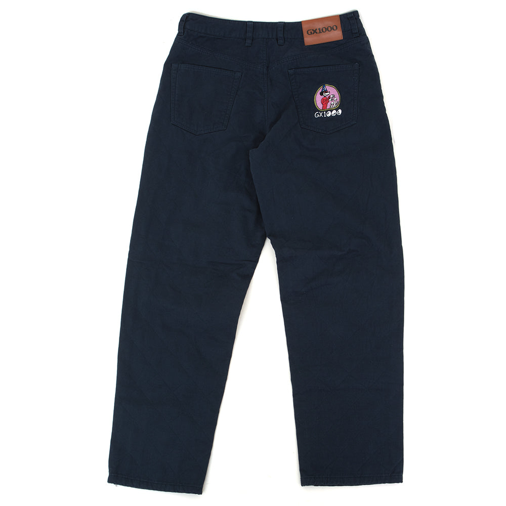 Baggy Quilted Pant (Navy)