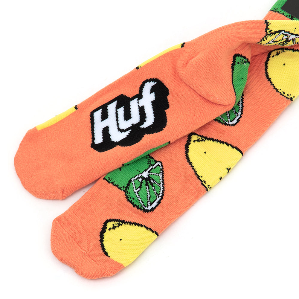Lemon Lime Crew Sock (Orange)