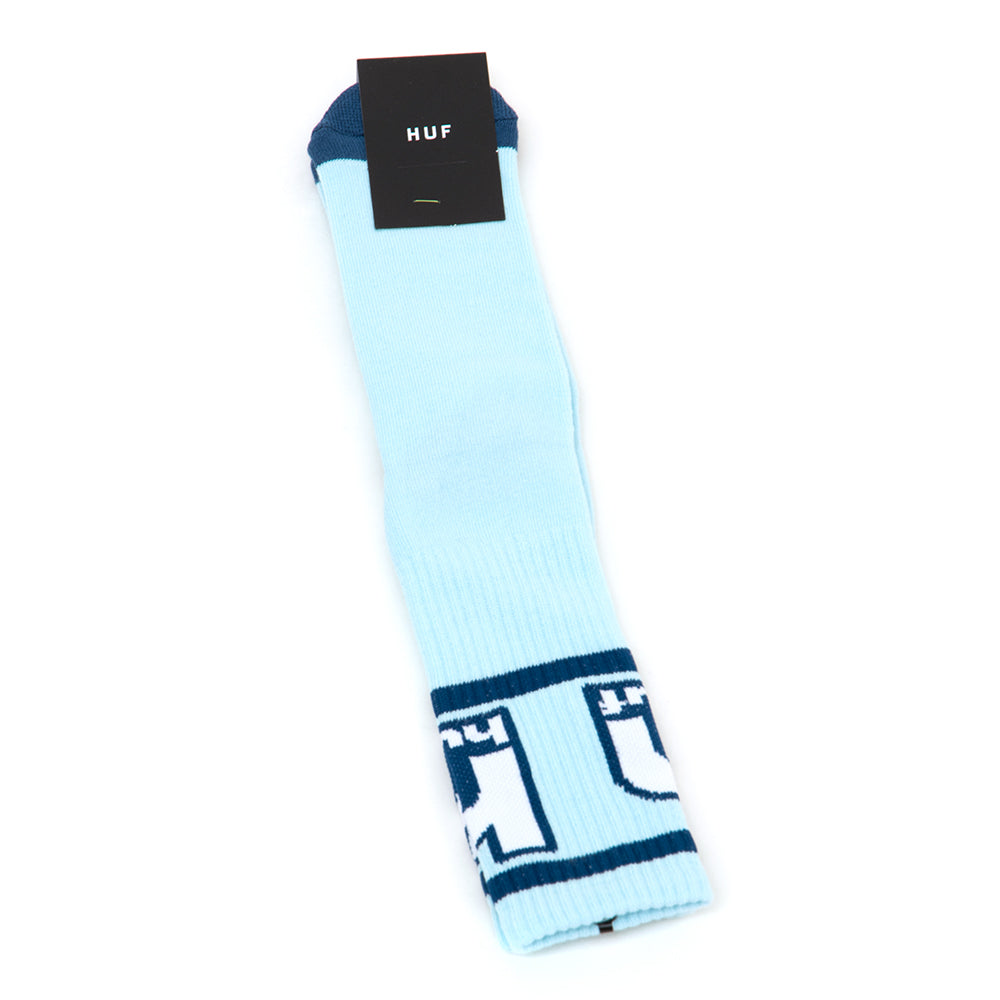 Lower Case Crew Sock (Light Blue)