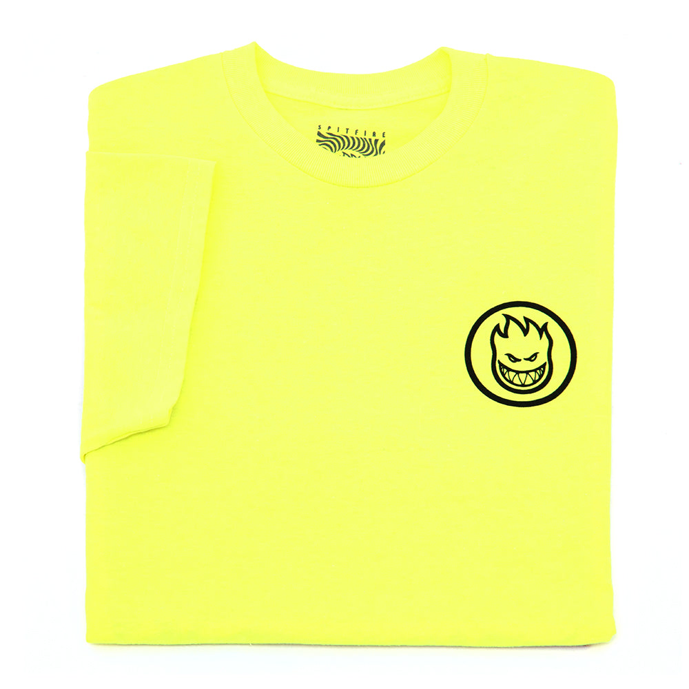 Swirled Classic T-Shirt (Safety Green / Black)