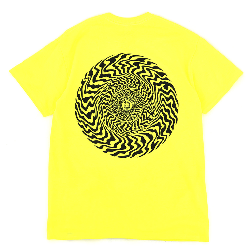 Swirled Classic T-Shirt (Safety Green / Black)