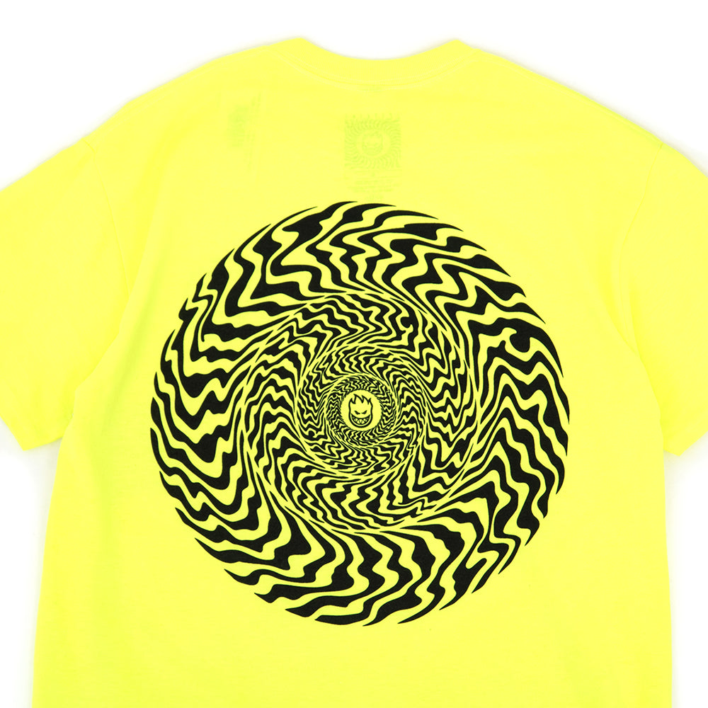 Swirled Classic T-Shirt (Safety Green / Black)