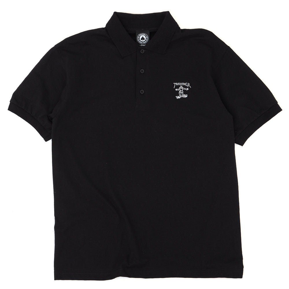 Mini Gonz Embroidered Polo Shirt (Black)