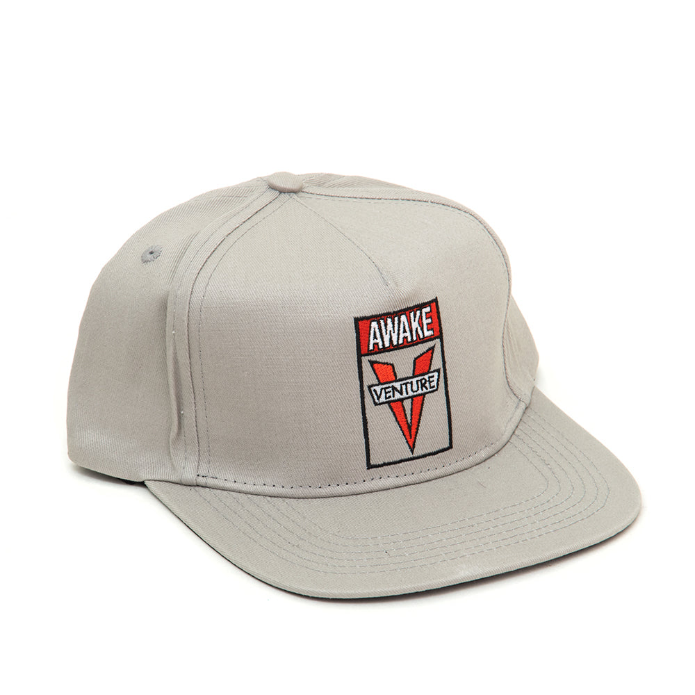 Awake Adj. Snapback Hat (Silver / Red)