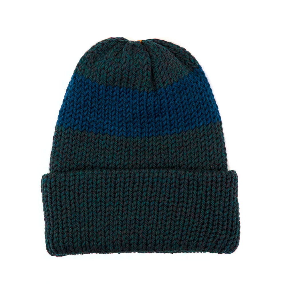 Short Stack Beanie (Heathered Rainforest Green/Heathered Blue Jay)