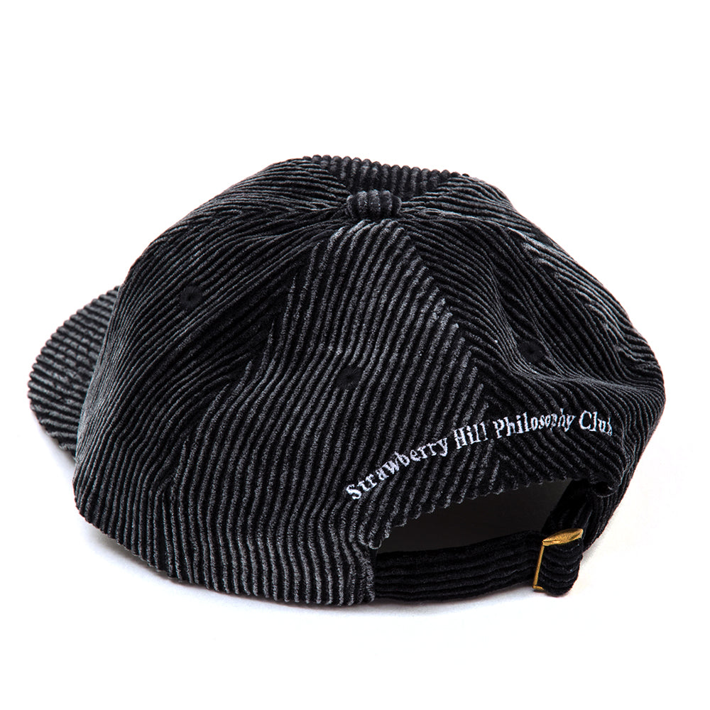 Corduroy Strapback Overdye Hat (Black)