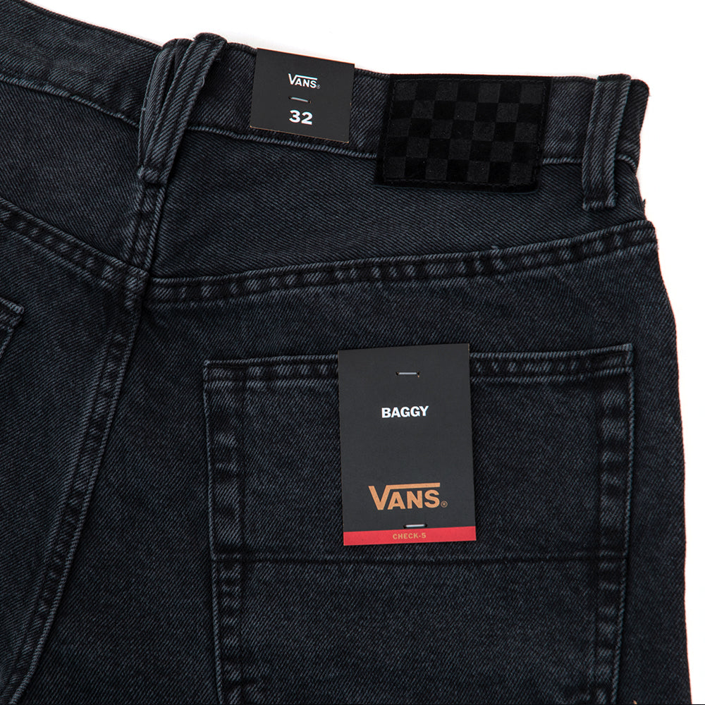 Check-5 Baggy Denim 23" Shorts (Washed Black) VBU