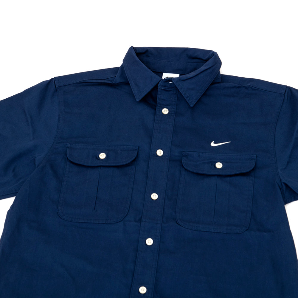 Skate Short-Sleeve Woven Button Up (Midnight Navy / Coconut Milk)