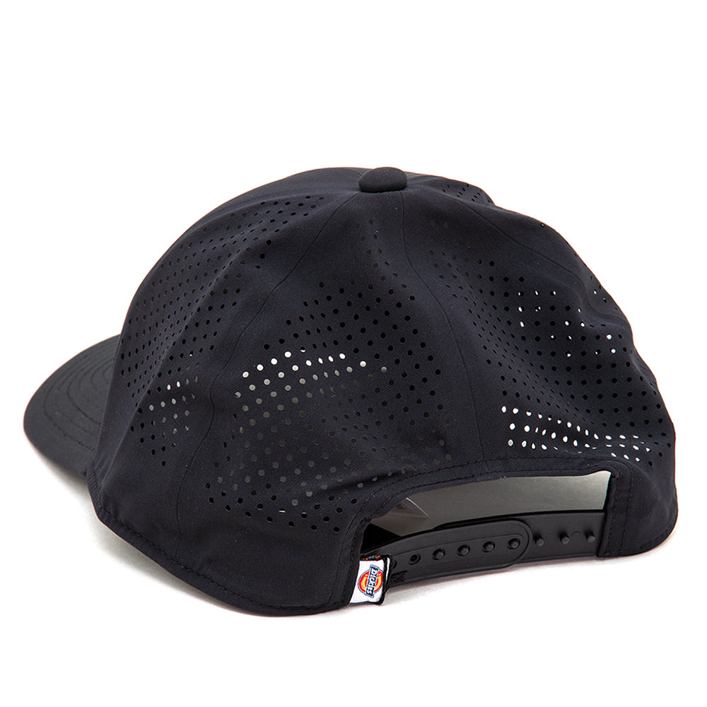 Woven Logo Baseball Snapback Hat (Black)
