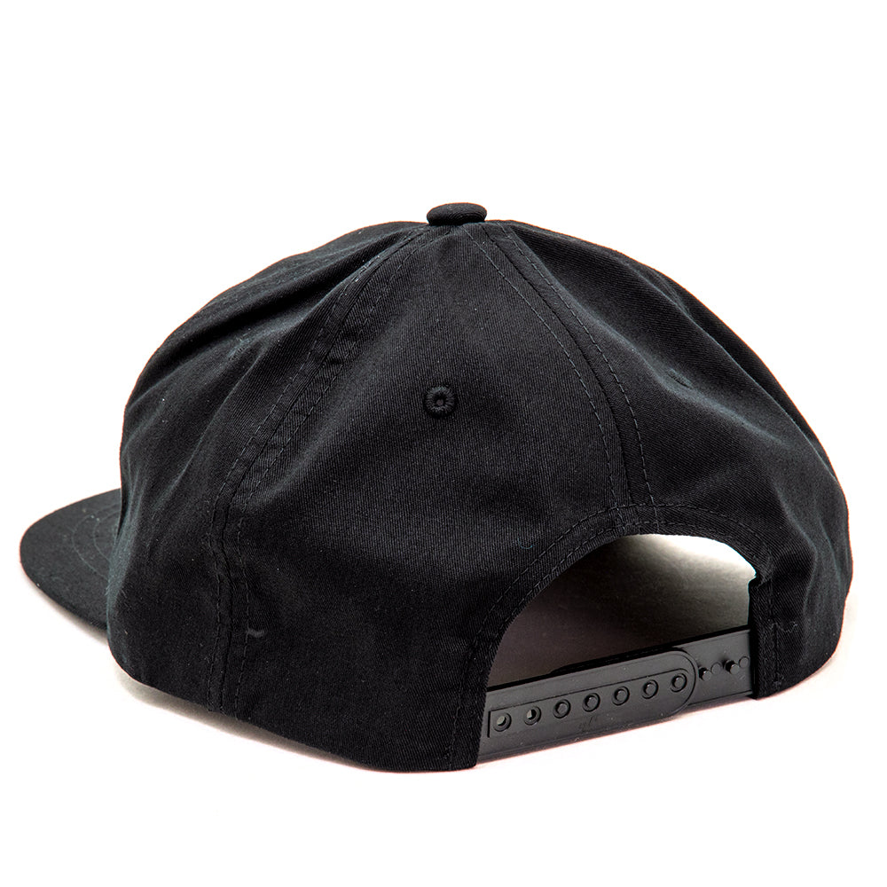 Slash 5-Panel Snapback Hat (Black)
