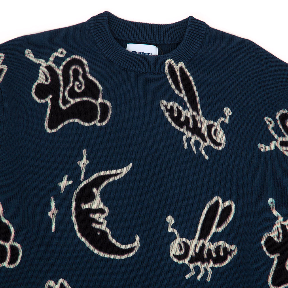 Critter Knitted Sweater (Slate)