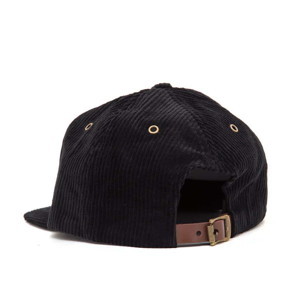 Seduction Corduroy 6-Panel Strapback Hat (Black)