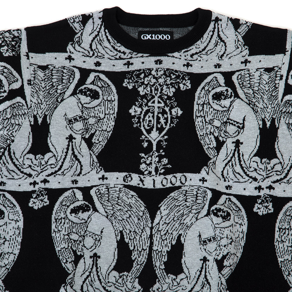 Jacquard Crewneck Sweatshirt (Grey)