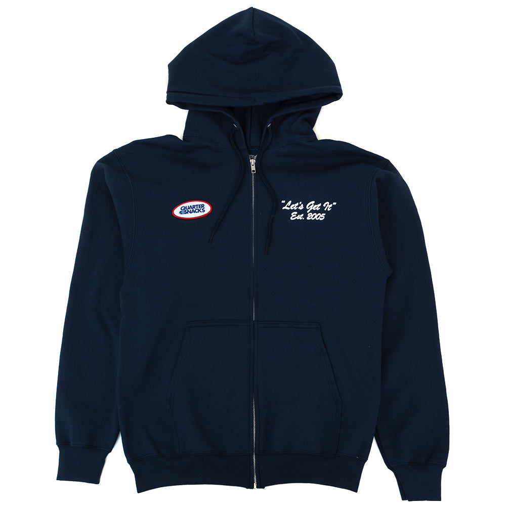 Let's Get It Zip-Up Hooded Sweatshirt (Navy)