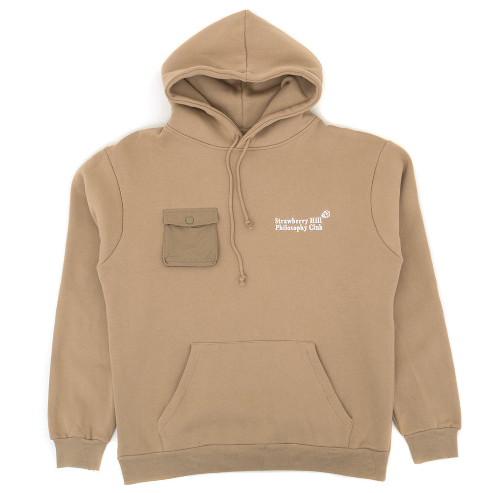 Cargo Pocket Hooded Sweatshirt (Wheat)