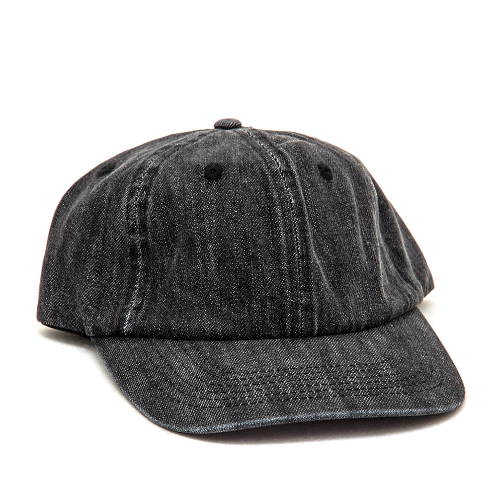 Logo Denim Strapback Cap (Black)