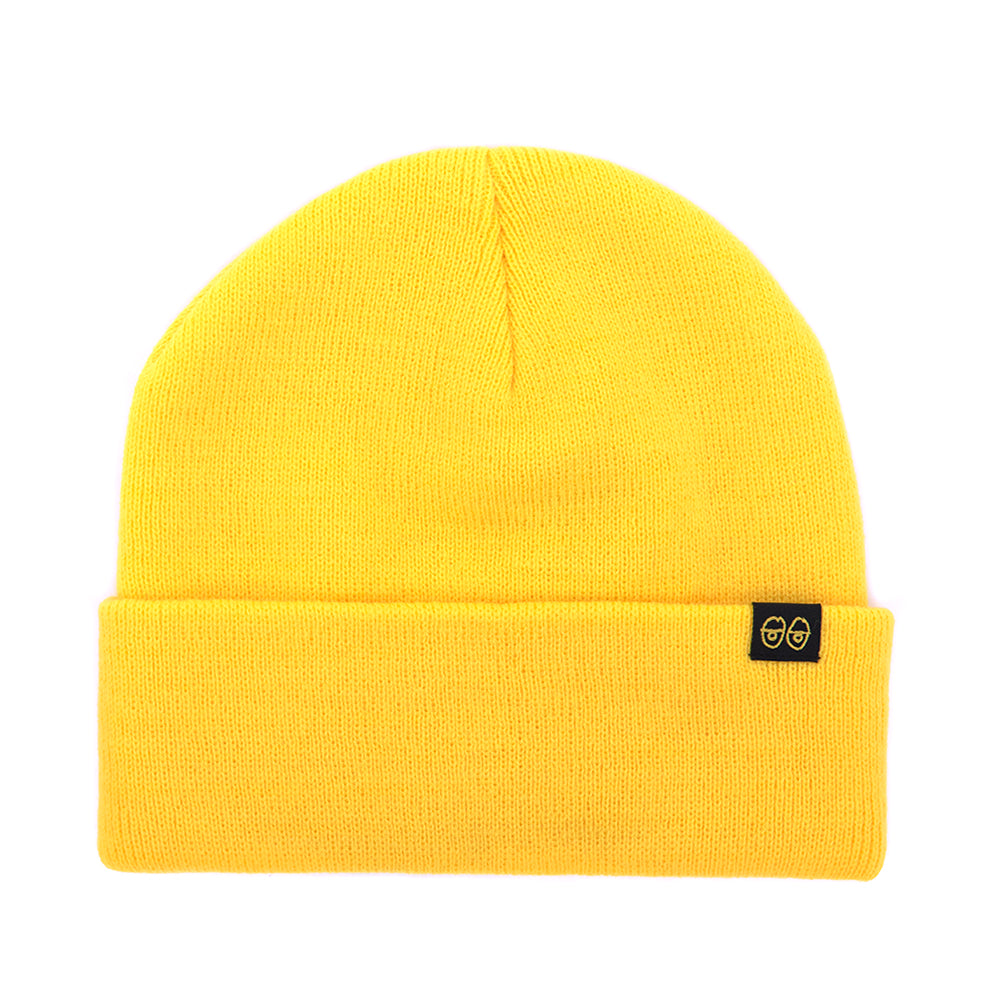 Eyes Clip Cuff Beanie (Yellow / Black)