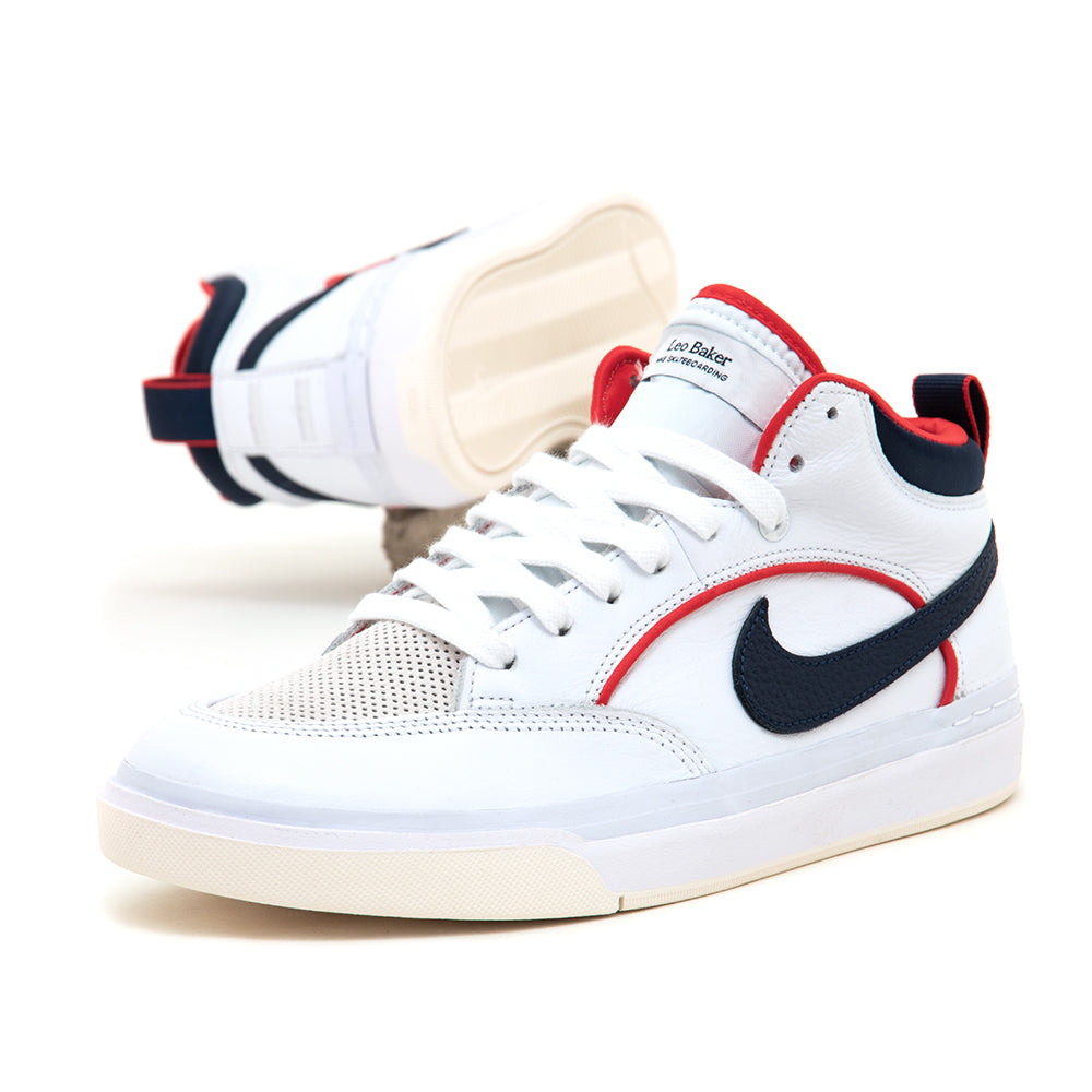 React Leo Premium (White / Midnight Navy)(S)