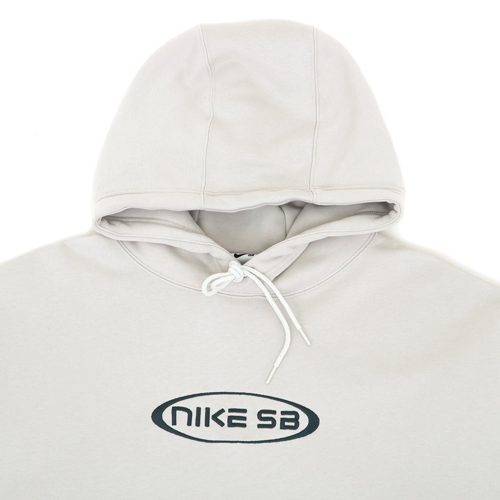 Fleece Pullover Skate Hooded Sweatshirt (Light Bone / Deep Jungle)