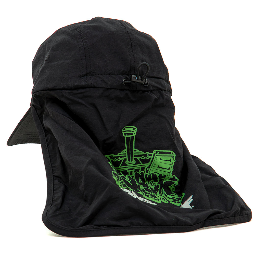 Back Off Neck Flap Hat (Black)