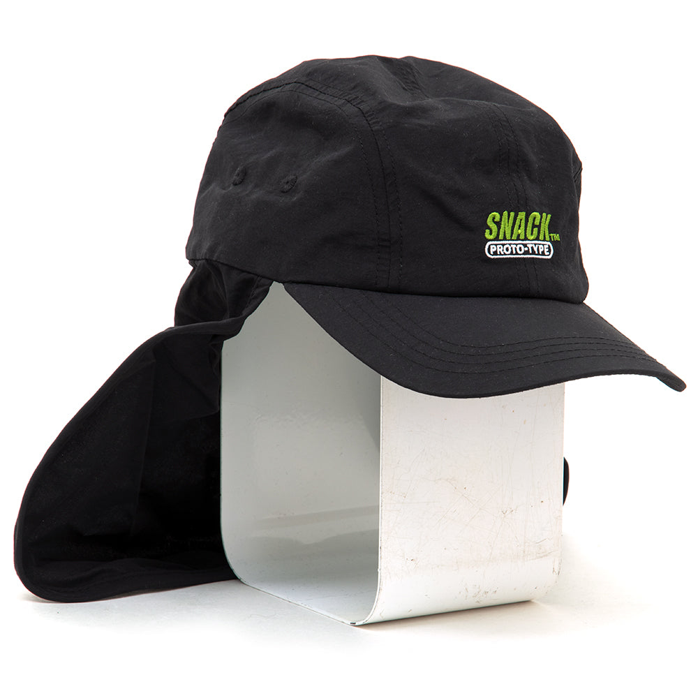 Back Off Neck Flap Hat (Black)