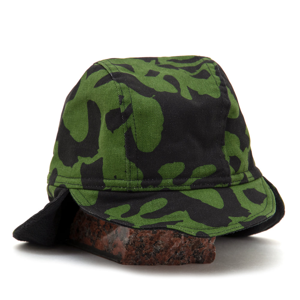 Visionz Reversible Trapper Cap (Black / Leaf Camo)