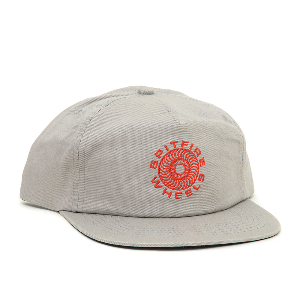 Classic 87' Swirl Snapback Hat (Silver / Red)
