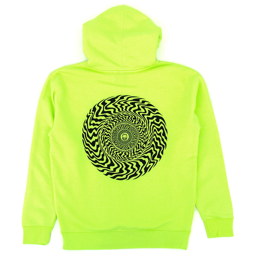 Swirled Classic Pullover Hooded Sweatshirt (Safety Yellow)