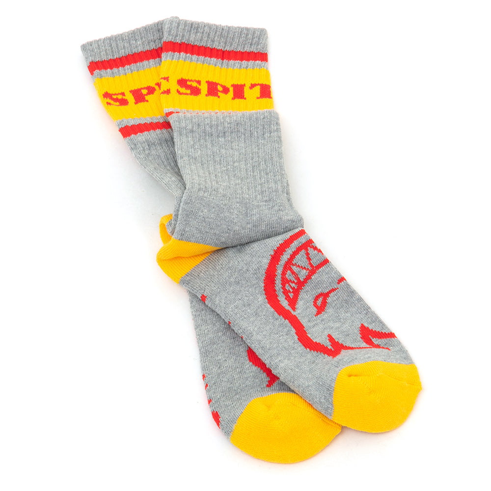 Classic 87' Bighead Crew Sock (Heather / Red / Yellow)