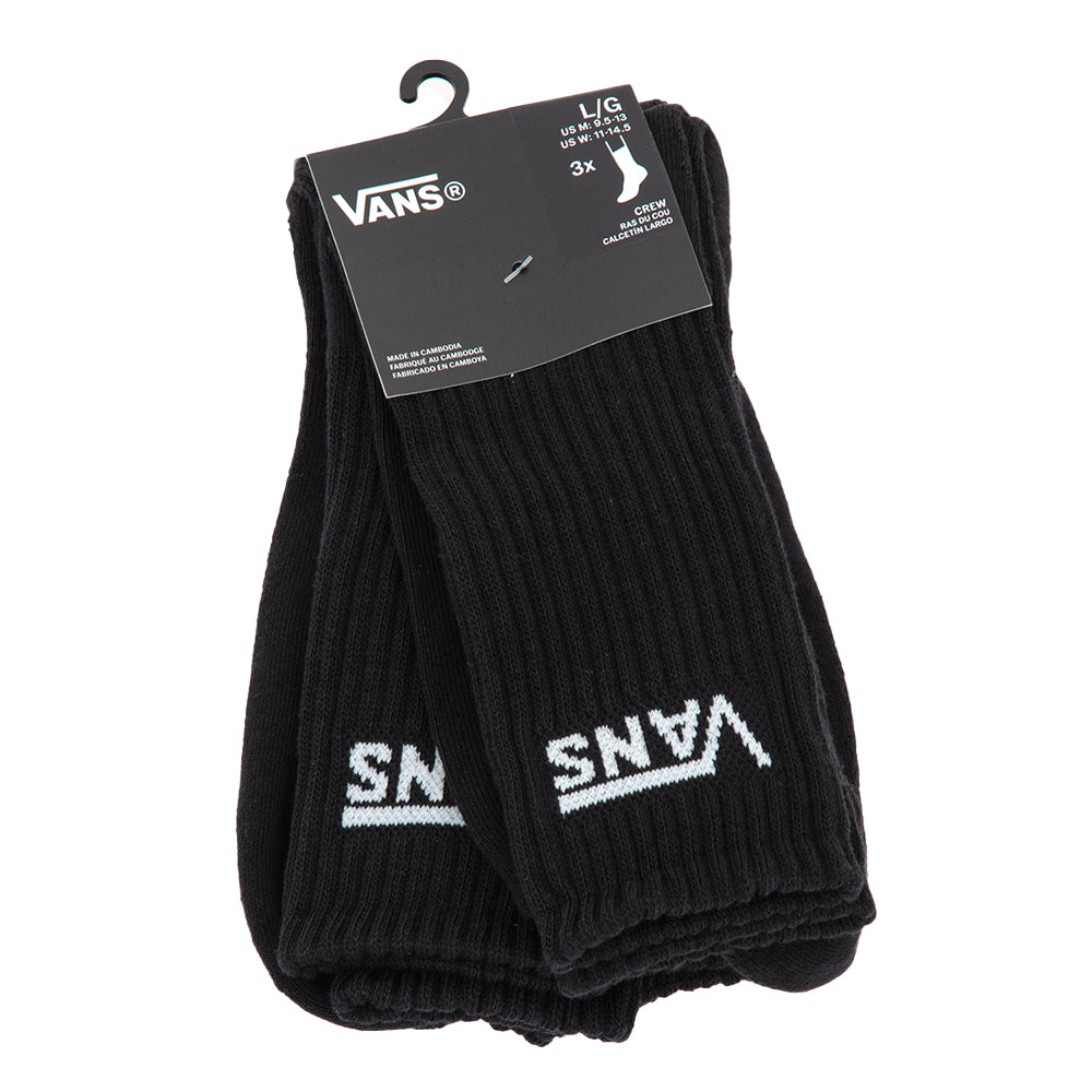 Classic Crew Socks 3-Pack (Black) VBU