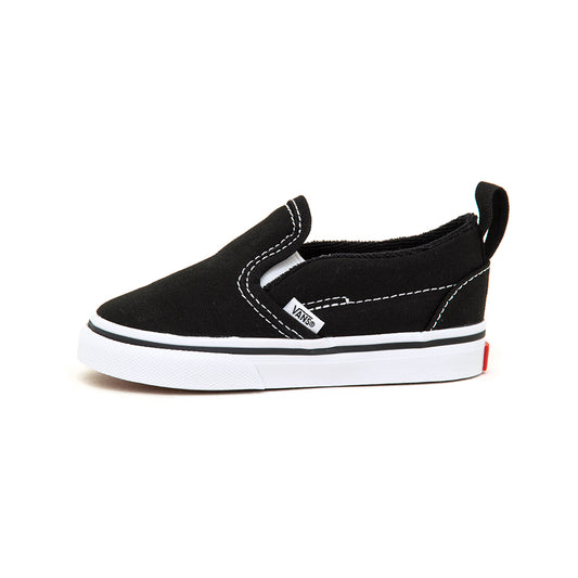 Toddler Slip-On V Canvas (Black / True White) VBU