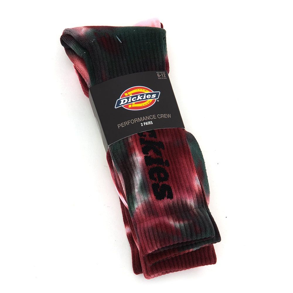 Tie-Dye Crew Socks 2-Pack (Wine Tie-Dye)