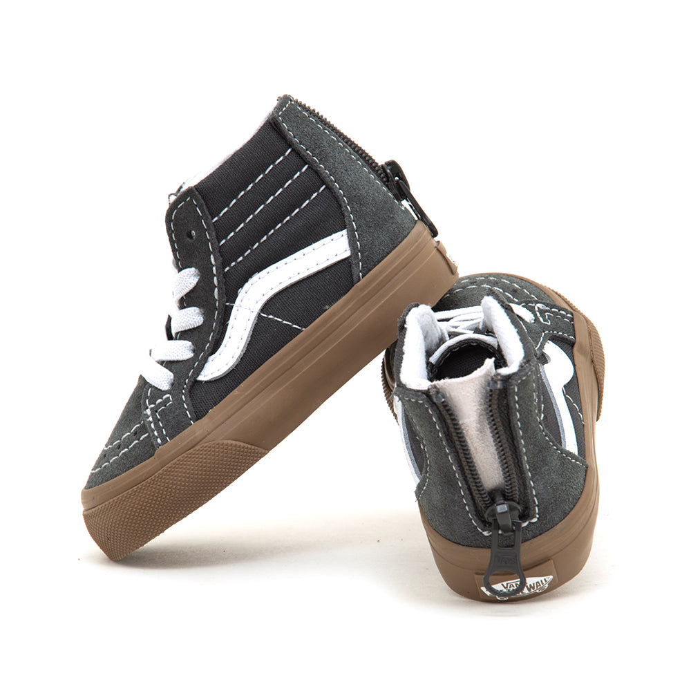 Toddler Sk8-Hi Zip (Gum Grey / True White) VBU