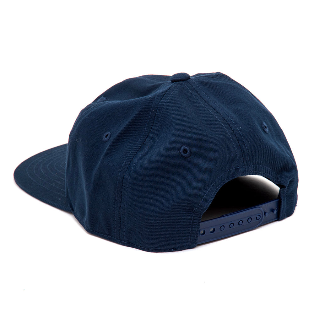 Tracks 6 Panel Snapback Hat (Navy)