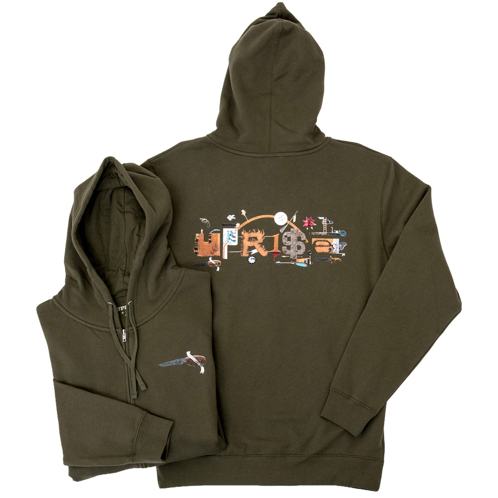 SuperStructure スウェット/fight it out パーカー Fight Song Zip Up Hoody (Army Green) – Uprise Skateshop