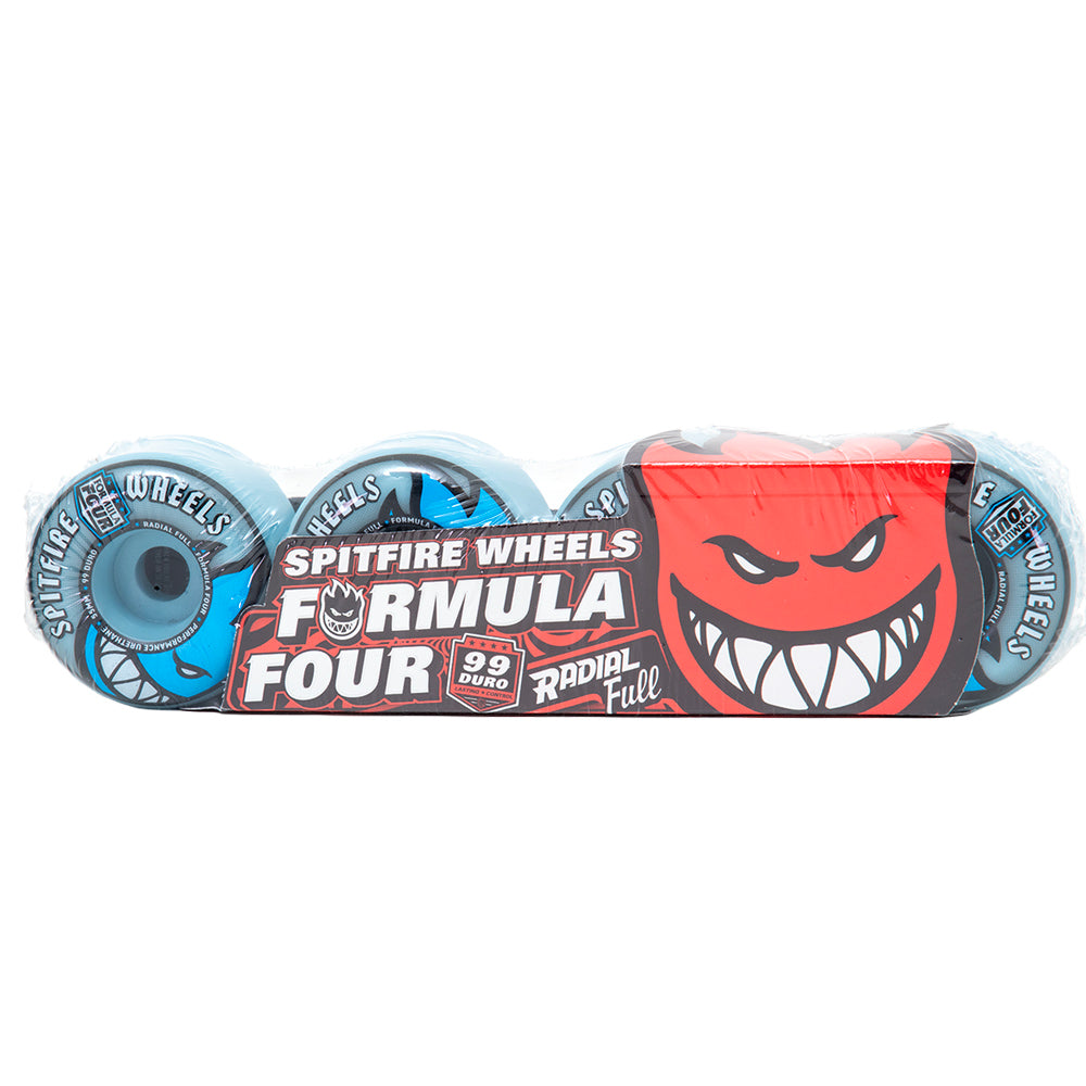 55mm Formula Four Radial Full Wheels Blue (99D)