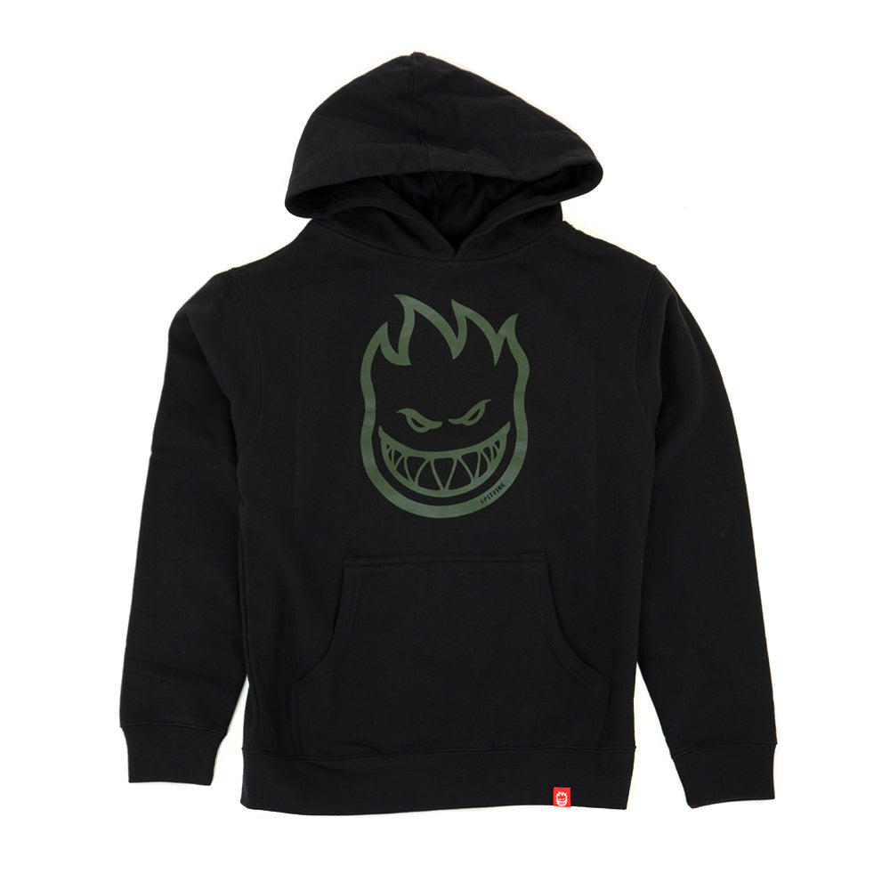 Youth Bighead Hooded Sweatshirt (Black / Olive)