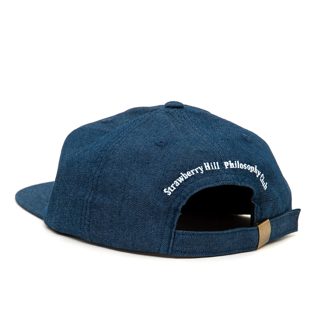 Strawberry Hill Embroidered Strapback Hat (Denim)
