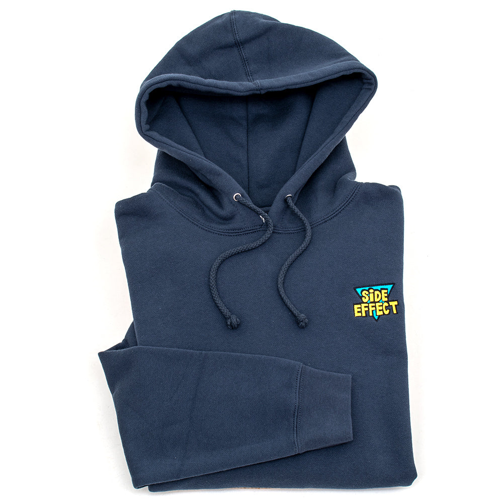 Heavyweight Embroidered Logo Hooded Sweatshirt (Navy) (S)