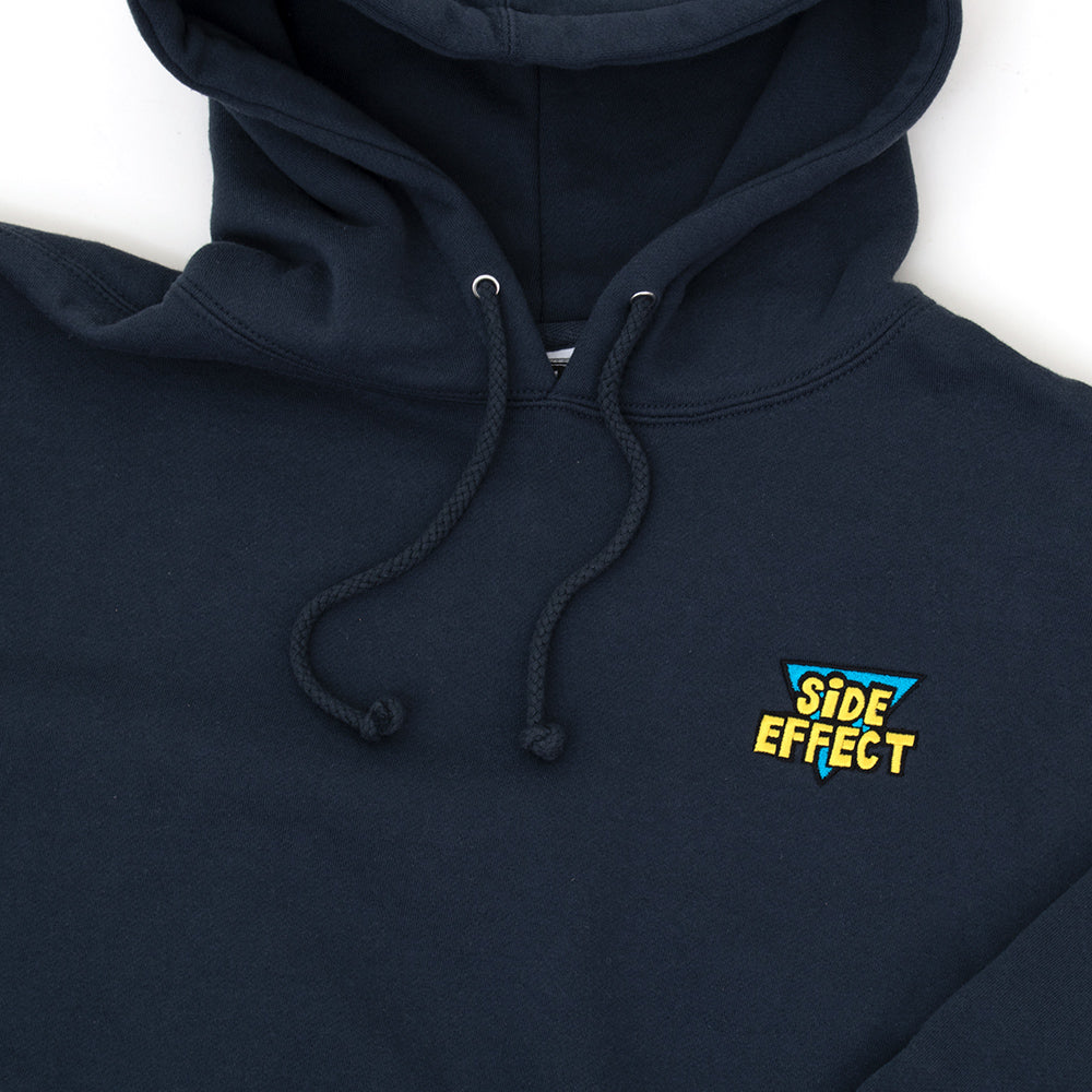 Heavyweight Embroidered Logo Hooded Sweatshirt (Navy) (S)