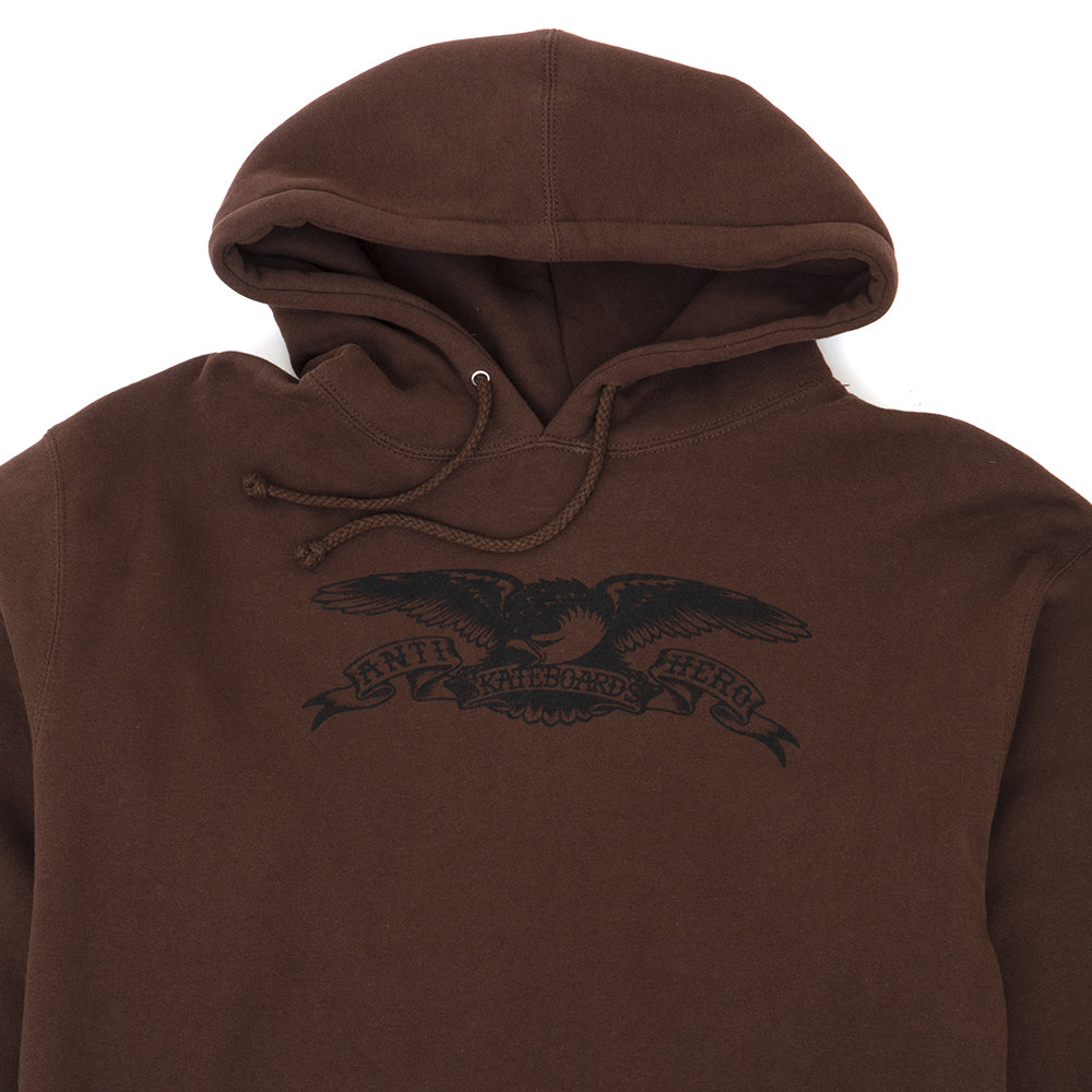 Basic Eagle Hooded Sweatshirt (Brown / Black)