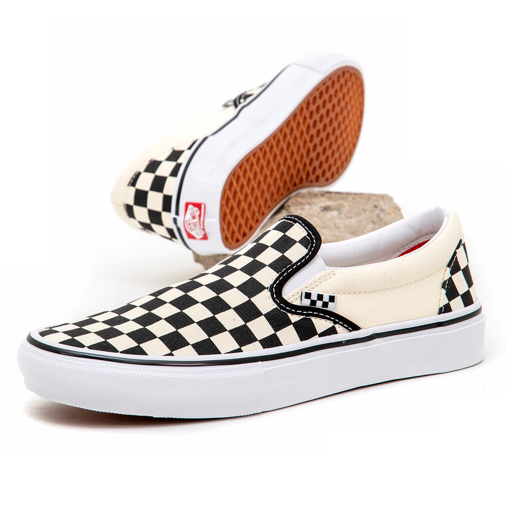 Skate Slip-On (Checkerboard) Black / Off White VBU