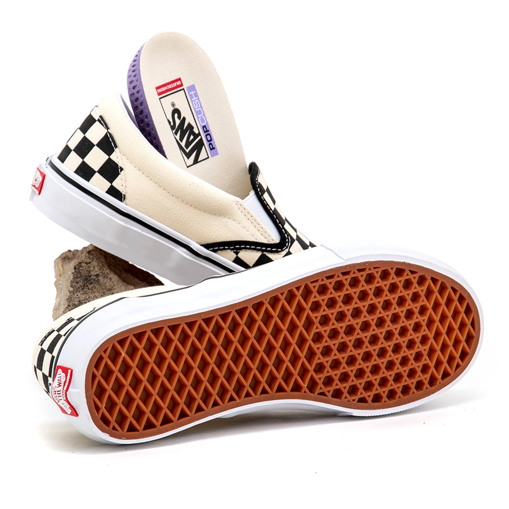 Skate Slip-On (Checkerboard) Black / Off White VBU