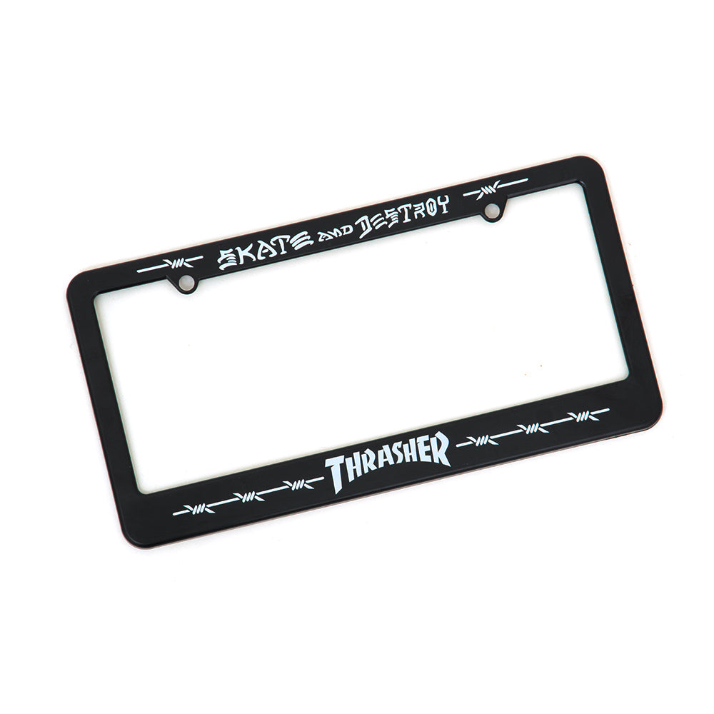 Barbed Wire License Plate Holder (Black)