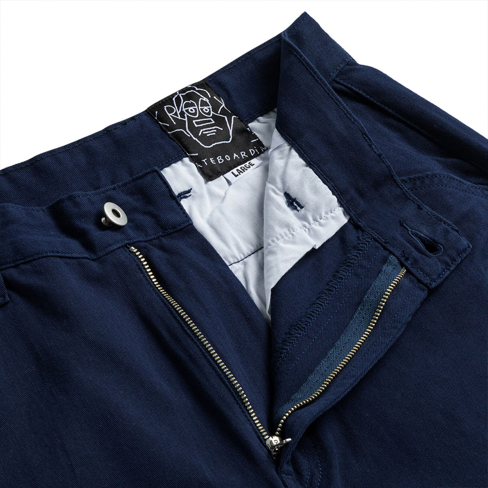 Eyes Embroidered Twill Pant (Navy / Green)