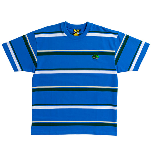 Eyes EMB Stripe T-Shirt (Multi-Color Stripe w/ Green Emb.)