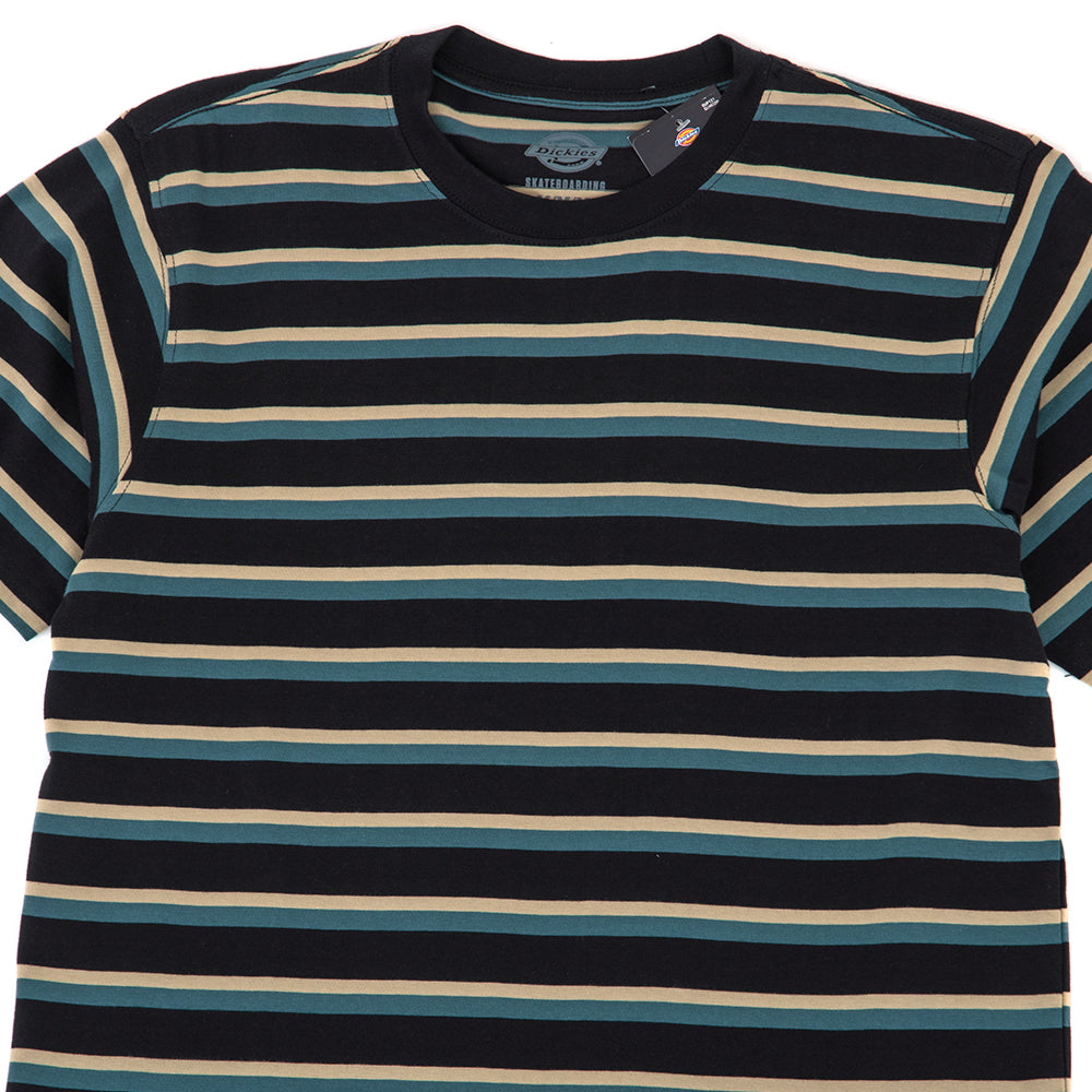 Striped T-Shirt (Black / Lincoln Green Stripe)