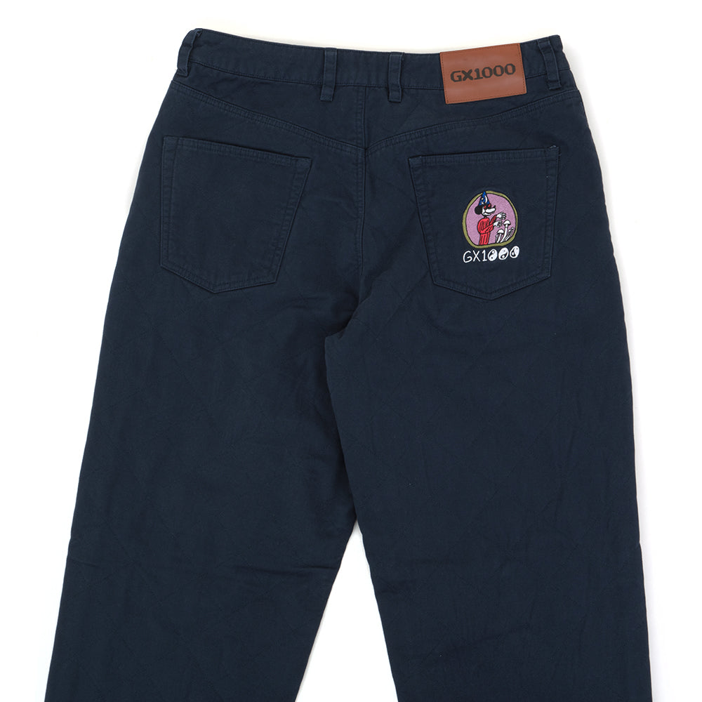 Baggy Quilted Pant (Navy)